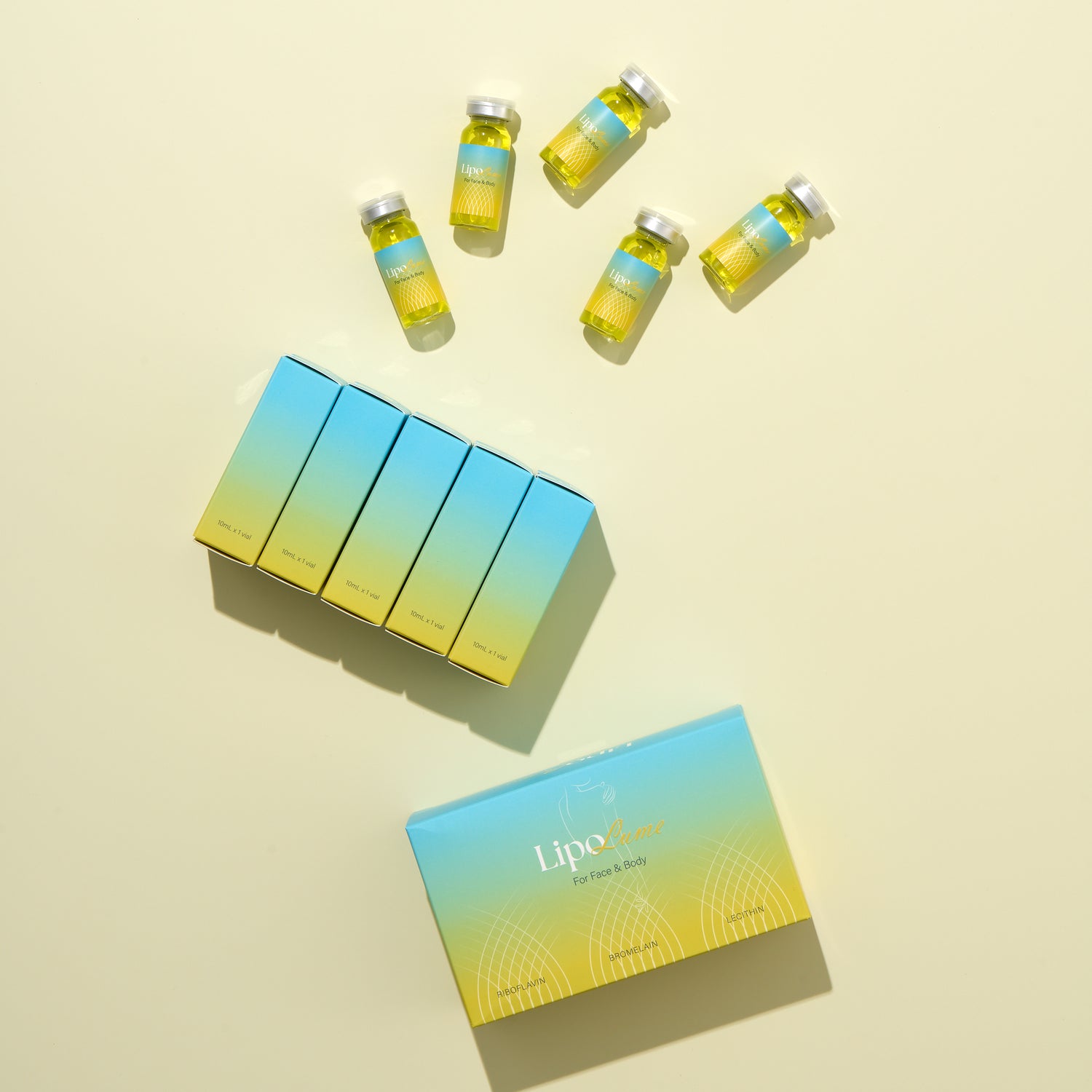 Authentic LipoLume Fat Dissolving Lipolysis Solution Riboflavin Bromelain Korea Wholesale