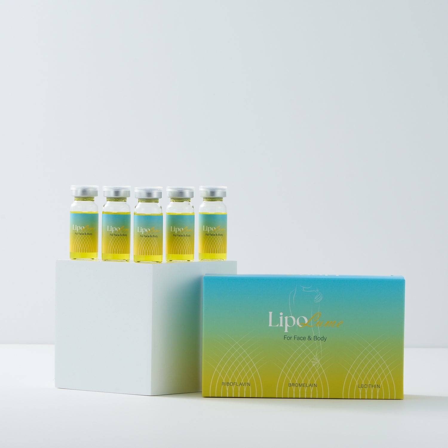 Authentic LipoLume Fat Dissolving Lipolysis Solution Riboflavin Bromelain Korea Wholesale