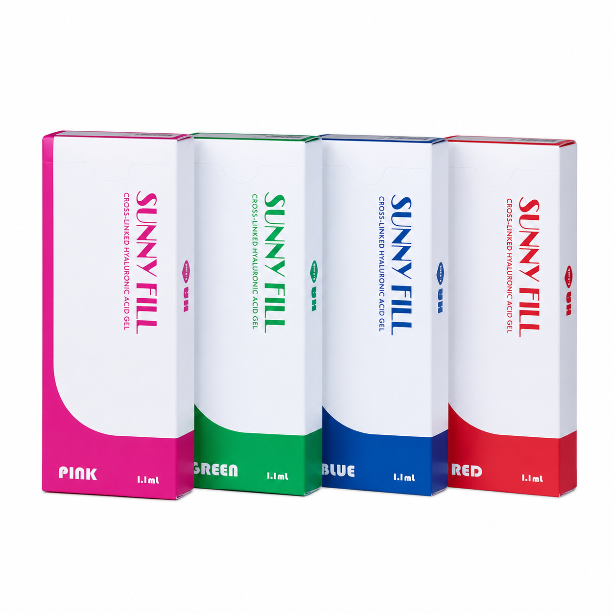 Authentic SUNNYFILL Pink Green Blue Red Hyaluronic Acid Dermal Filler Korea Wholesale