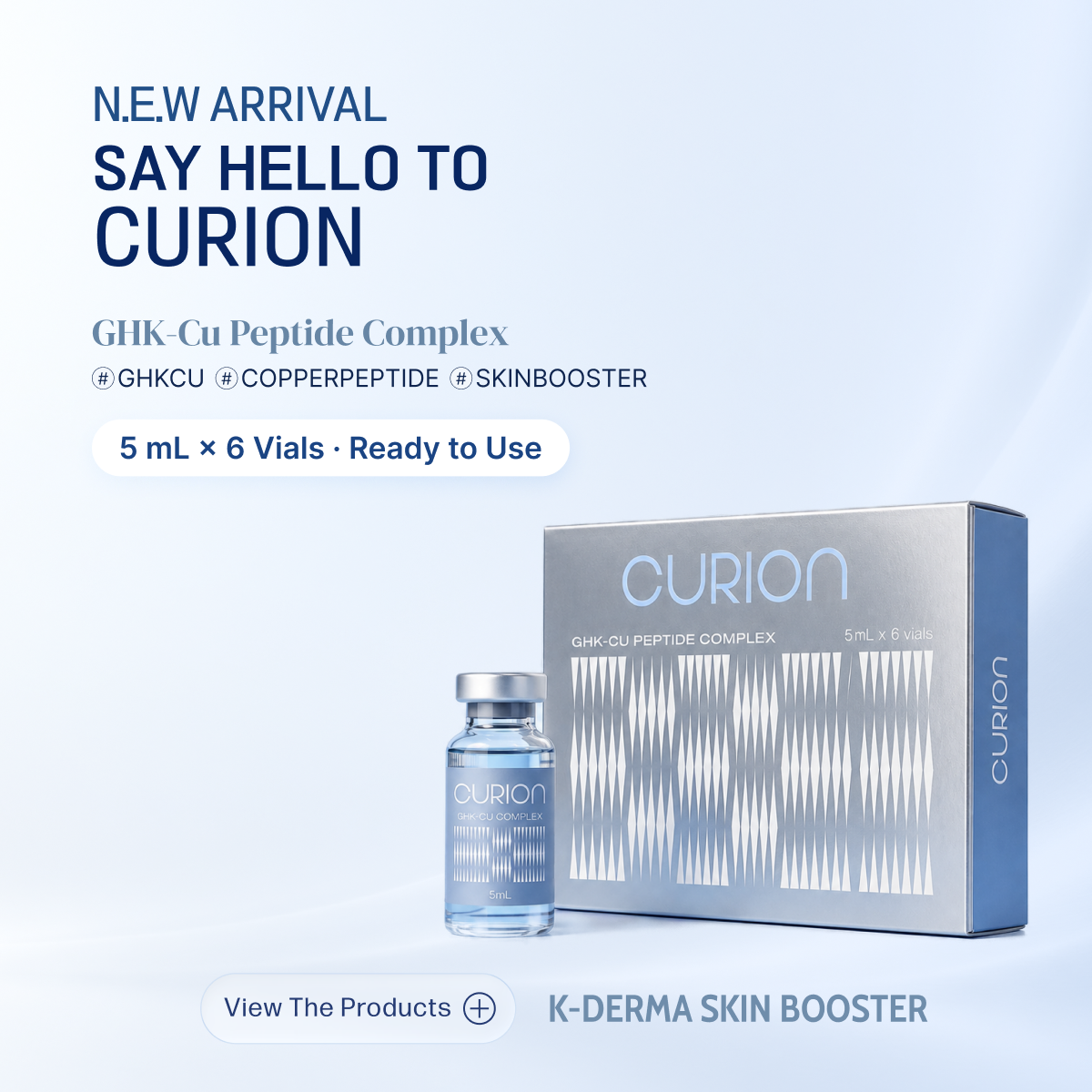 CURION GHK-Cu Peptide Complex skin booster, 5 mL x 6 vials