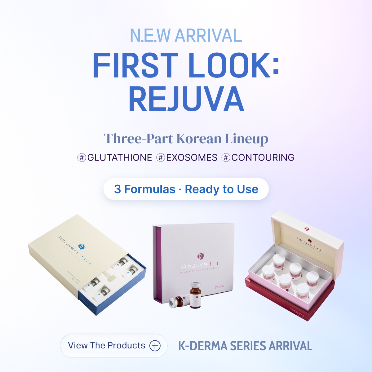 Rejuva series three-part lineup new arrival popup